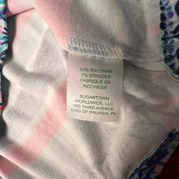 Lilly Pulitzer Sophie Shift Dress Sandy Shells 3/4 Sleeve Multi-Color Striped XS - Picture 15 of 16
